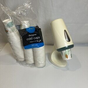 VTG Dixie 3 oz Cup Dispenser Space‎ Age Retro Bathroom Kitchen Counter Top BONUS